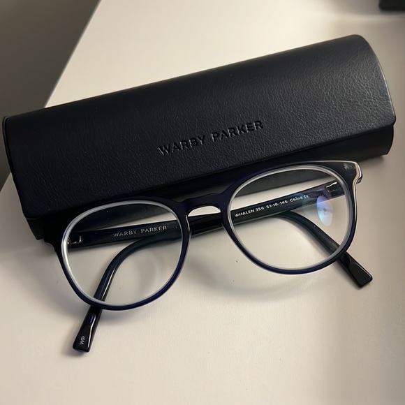 Warby Parker Accessories Warby Parker Whalen Blue Eyeglasses Poshmark